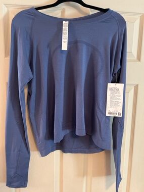lululemon Swiftly Tech Long Sleeve 2.0 Race Blue Size 14 NWT Seamless Thumb Hole